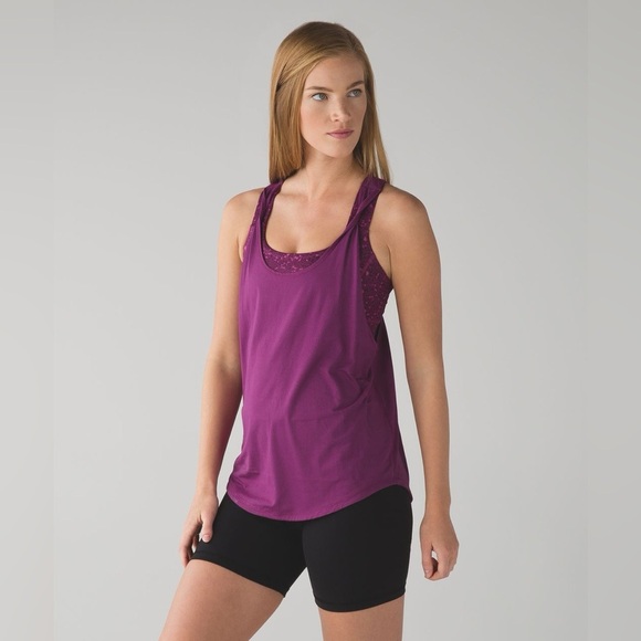 Lululemon Athletica Purple Ready & Go Sport Tank Top and Bra Women’s Size 6 - Picture 3 of 11